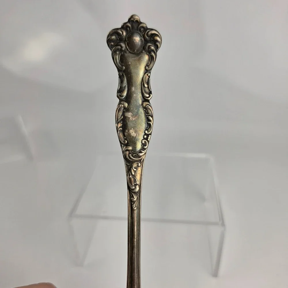 Antique WM Rogers & Son AA Silverplate Berry Spoon & Cold Meat Fork Set